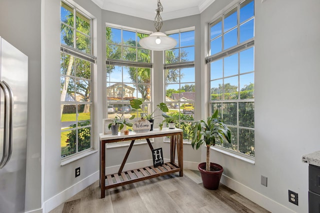 view of sunroom