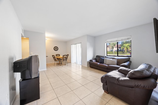 view of tiled living room