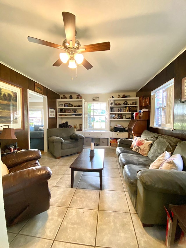 doorway featuring ceiling fan and light hardwood / wood-style flooring