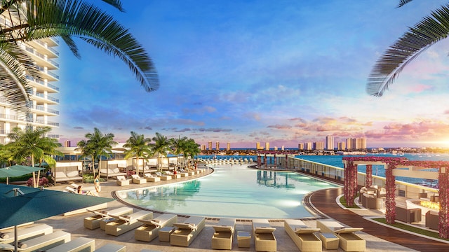 220 Lake Shore Dr Unit 1013, Lake Park, FL 33403 - view of swimming pool with a view of city