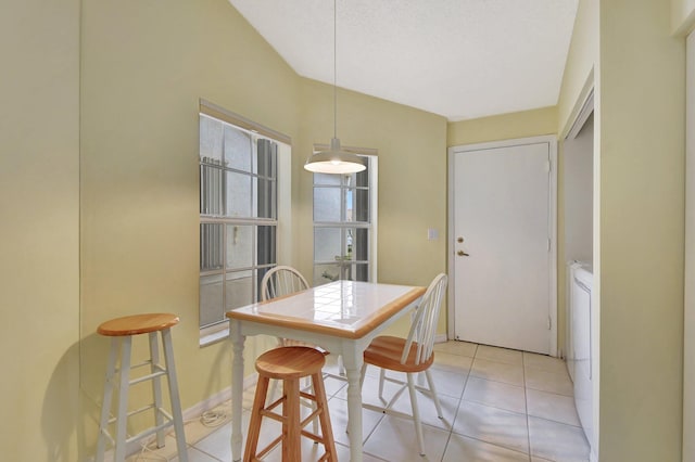 view of tiled dining area