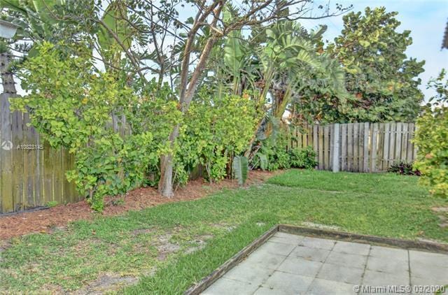 view of yard with a patio