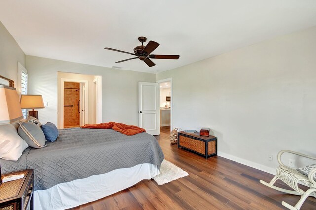 5770 Princess Palm Ct Unit F, Delray Beach, FL 33484 - bedroom featuring wood finished floors and a ceiling fan