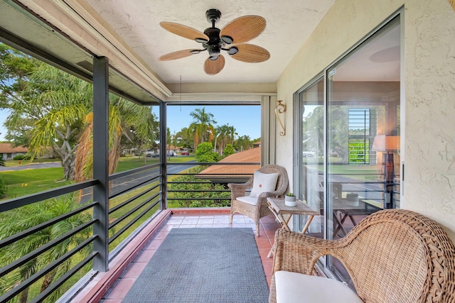 5770 Princess Palm Ct Unit F, Delray Beach, FL 33484 - sunroom / solarium with ceiling fan