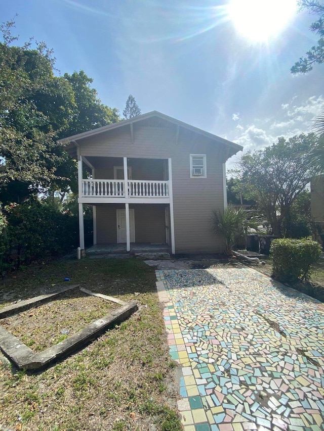 view of front of home with a patio