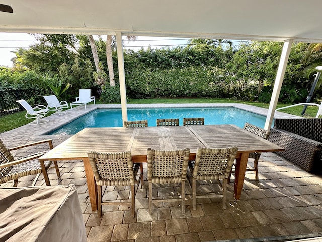 view of pool with a patio area