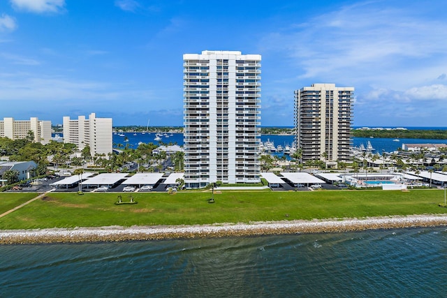 view of property featuring a water view