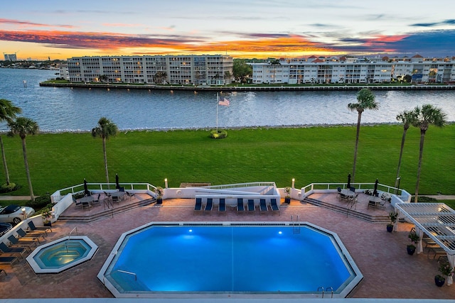 view of property featuring a water view