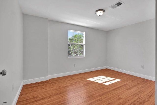 empty room featuring light wood-type flooring