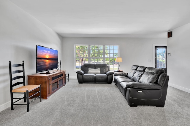 view of carpeted living room