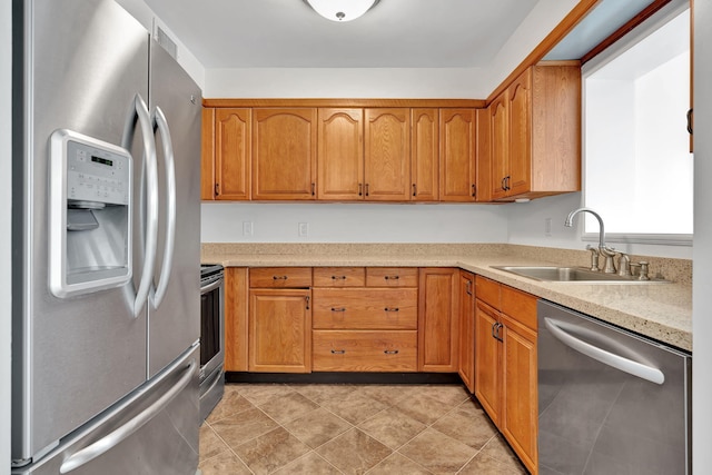 kitchen featuring sink and appliances with stainless steel finishes