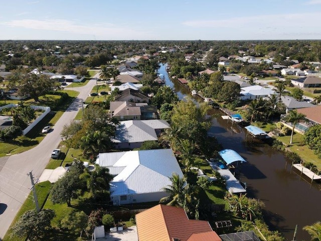 drone / aerial view with a residential view