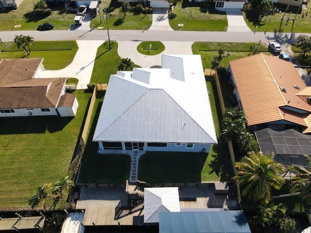 aerial view featuring a residential view