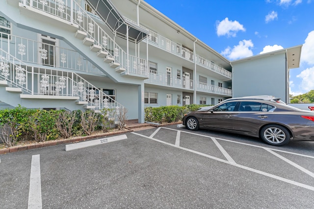 view of parking / parking lot