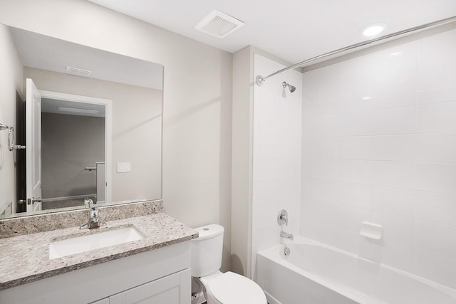 392 SE Sea Hunt Way, Stuart, FL 34994 - bathroom with toilet, vanity, and bathing tub / shower combination