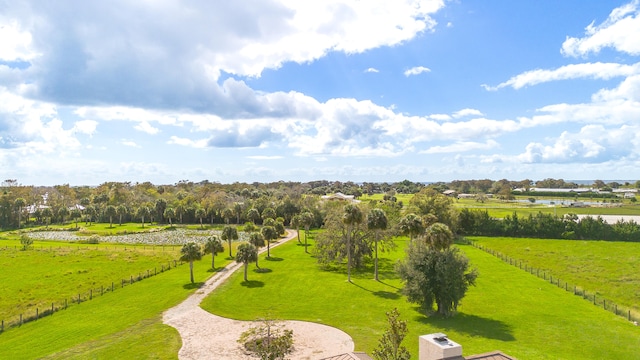 bird's eye view with a rural view