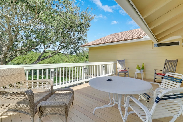 view of wooden deck