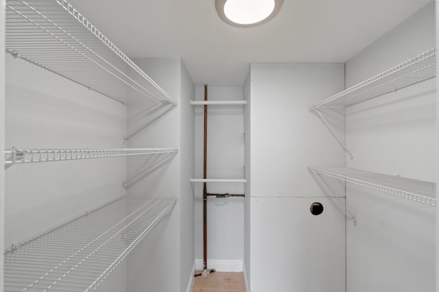 view of walk in closet