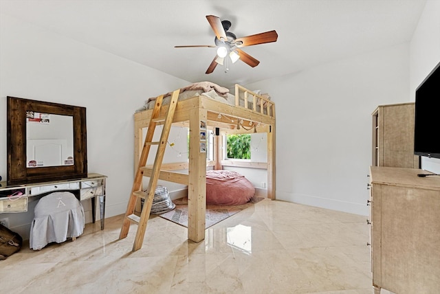 bedroom with ceiling fan