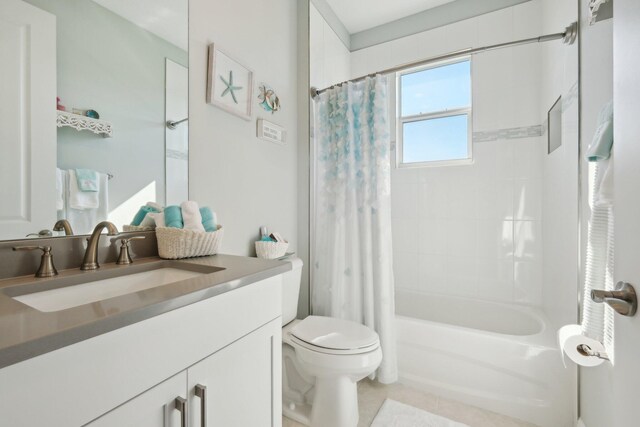 bedroom with light tile patterned floors