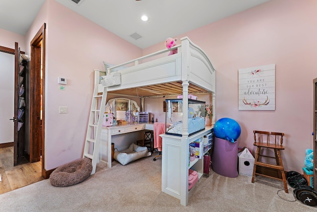 view of carpeted bedroom