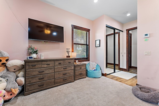 view of carpeted bedroom