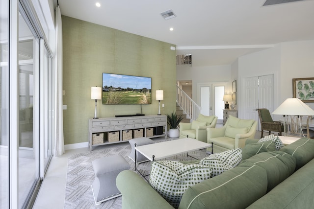 view of carpeted living room