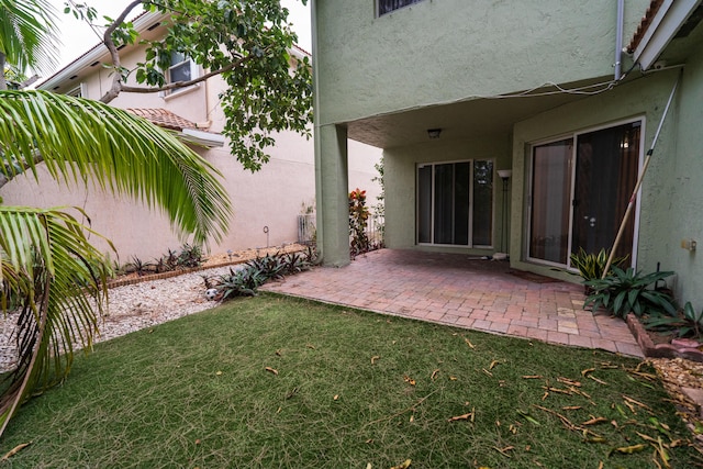 view of yard with a patio area