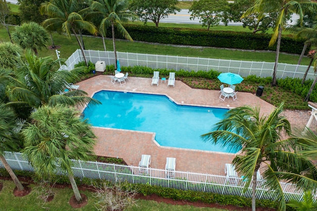 view of pool with a patio