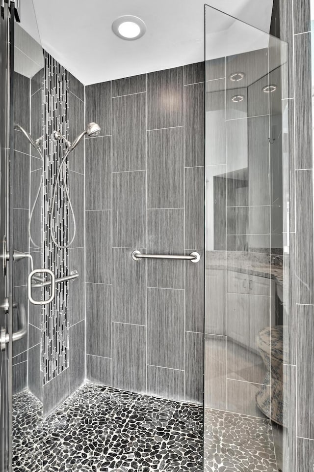 bathroom with walk in shower