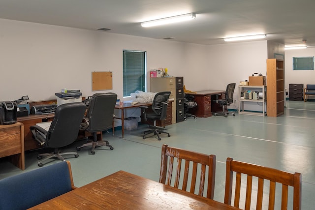 1630 F Rd, Loxahatchee Groves, FL 33470 - home office with finished concrete floors