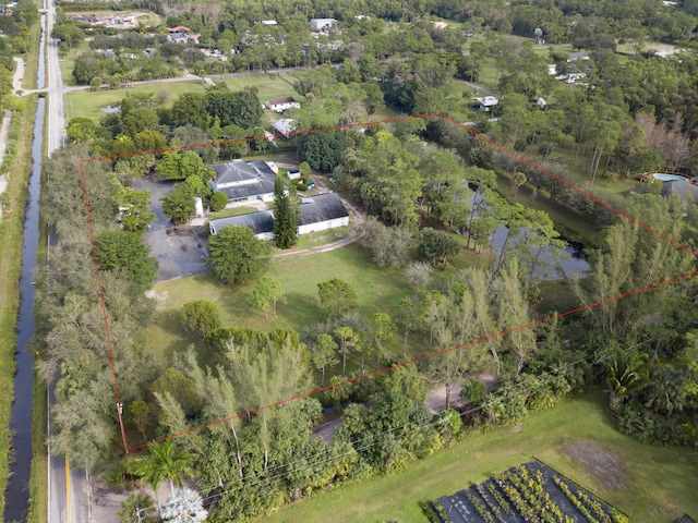 1630 F Rd, Loxahatchee Groves, FL 33470 - view of property location with property parcel outlined and a nearby body of water