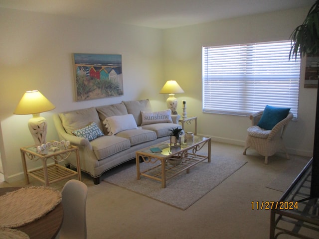 view of carpeted living room