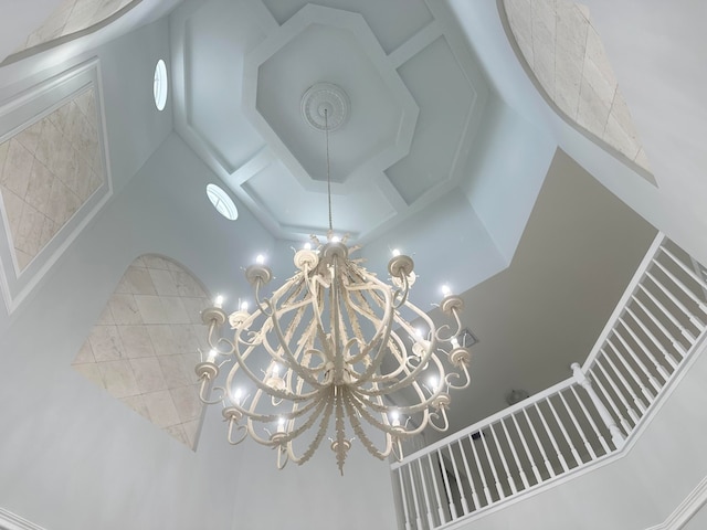 room details with a notable chandelier