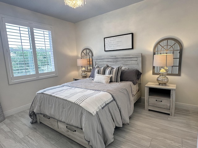 2727 Eleanor Way, Wellington, FL 33414 - bedroom with a chandelier and baseboards