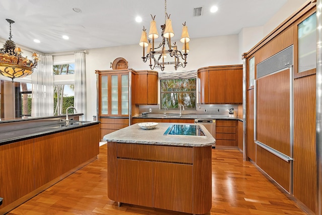 view of pool featuring a patio area, a lanai, a ceiling fan, and a pool with connected hot tub
