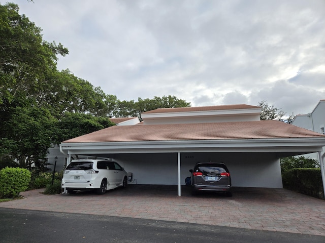 view of car parking