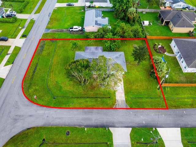 1801 SW Beeker St S, Port Saint Lucie, FL 34953 - aerial view of residential area featuring property boundaries highlighted