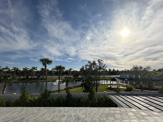 view of water feature