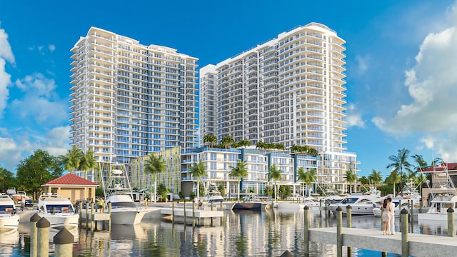 view of property featuring a water view