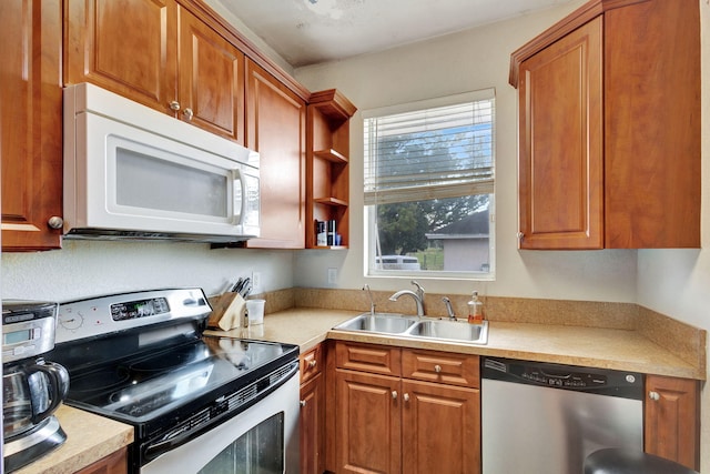 kitchen featuring sink and appliances with stainless steel finishes