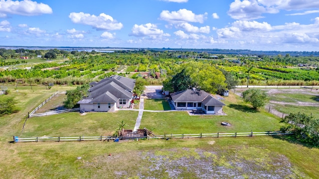 bird's eye view featuring a rural view