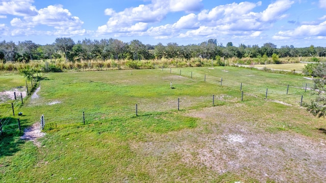 view of yard featuring a rural view