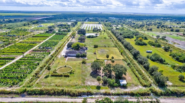 drone / aerial view with a rural view