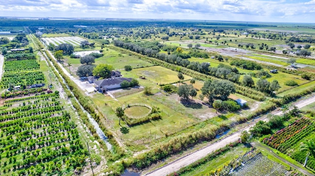 drone / aerial view with a rural view