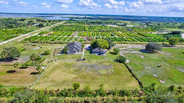 aerial view featuring a rural view