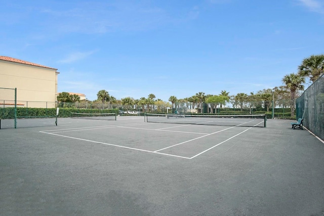 view of tennis court