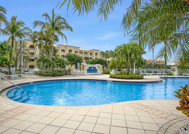 view of pool with a patio area