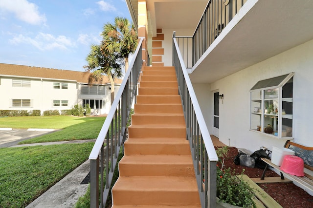 view of stairs