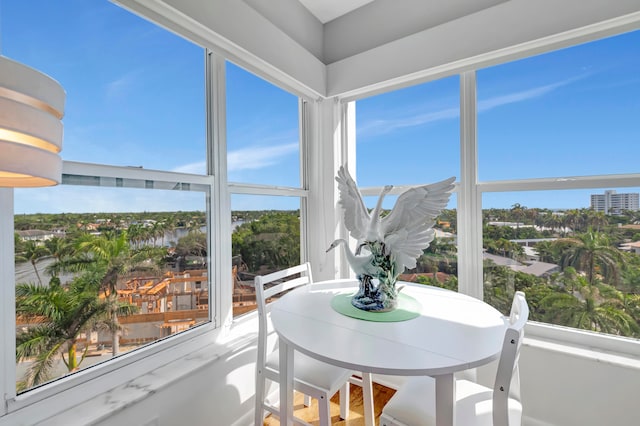 sunroom / solarium with a wealth of natural light